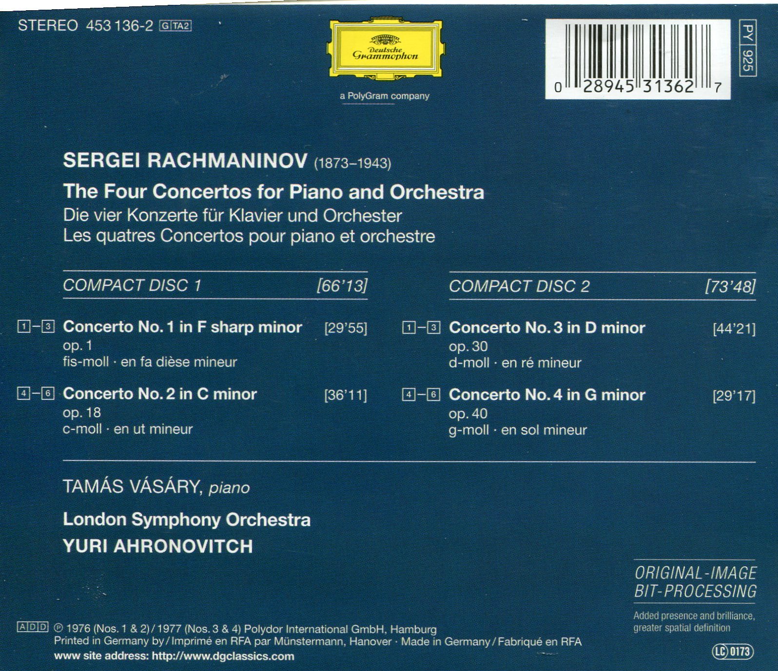 The Complete Piano Concertos (CD1)